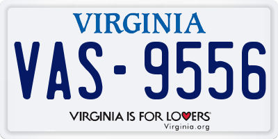 VA license plate VAS9556