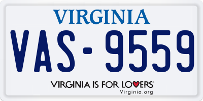 VA license plate VAS9559