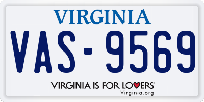 VA license plate VAS9569