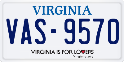 VA license plate VAS9570