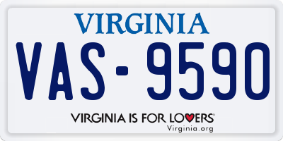 VA license plate VAS9590