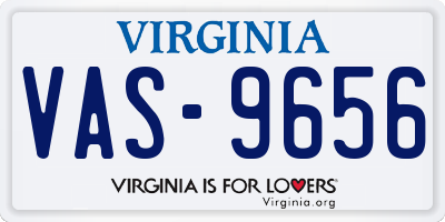 VA license plate VAS9656