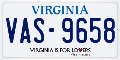 VA license plate VAS9658