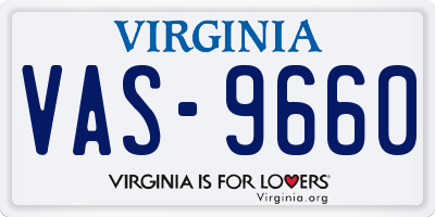 VA license plate VAS9660