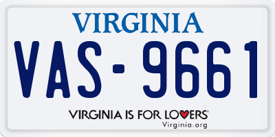 VA license plate VAS9661