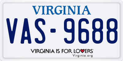 VA license plate VAS9688