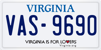 VA license plate VAS9690