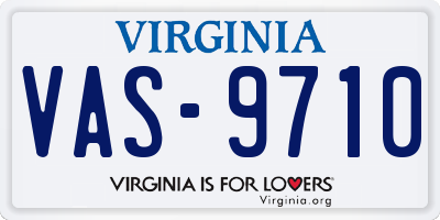 VA license plate VAS9710