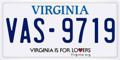 VA license plate VAS9719