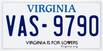 VA license plate VAS9790