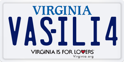 VA license plate VASILI4