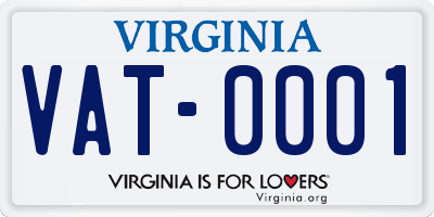 VA license plate VAT0001