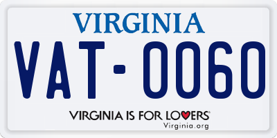 VA license plate VAT0060