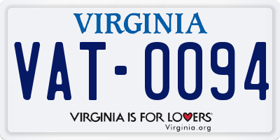 VA license plate VAT0094