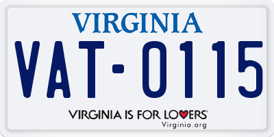 VA license plate VAT0115