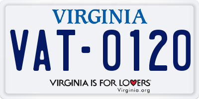 VA license plate VAT0120