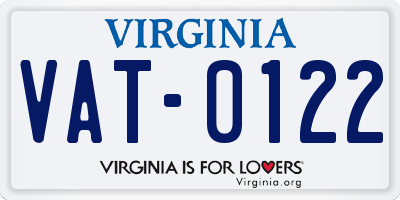 VA license plate VAT0122