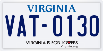 VA license plate VAT0130