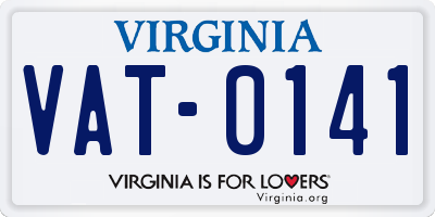 VA license plate VAT0141