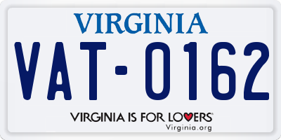 VA license plate VAT0162