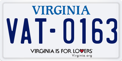 VA license plate VAT0163