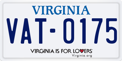 VA license plate VAT0175