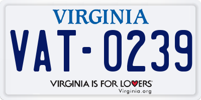 VA license plate VAT0239