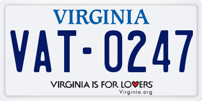 VA license plate VAT0247