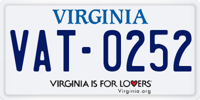 VA license plate VAT0252