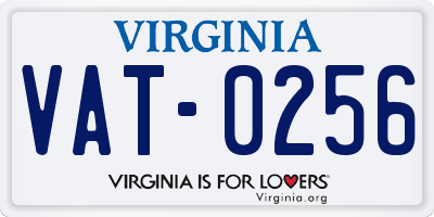VA license plate VAT0256