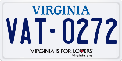VA license plate VAT0272