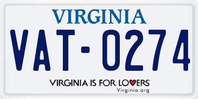 VA license plate VAT0274
