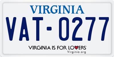 VA license plate VAT0277