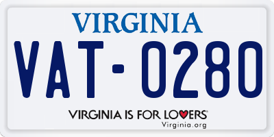 VA license plate VAT0280