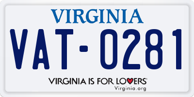 VA license plate VAT0281
