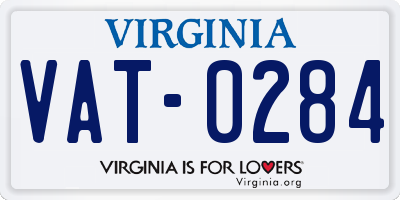 VA license plate VAT0284