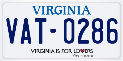 VA license plate VAT0286