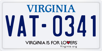 VA license plate VAT0341