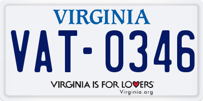 VA license plate VAT0346