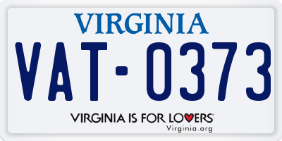 VA license plate VAT0373