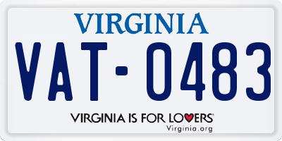 VA license plate VAT0483