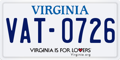 VA license plate VAT0726