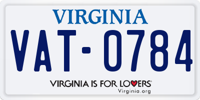 VA license plate VAT0784