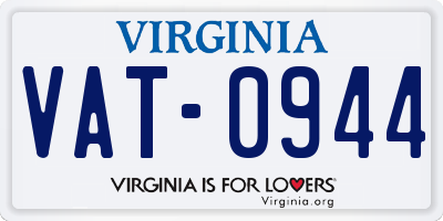 VA license plate VAT0944