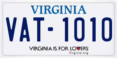 VA license plate VAT1010