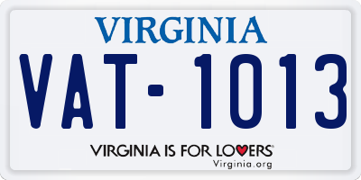 VA license plate VAT1013