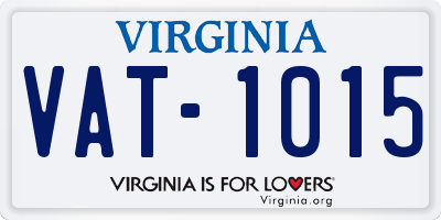 VA license plate VAT1015