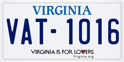 VA license plate VAT1016