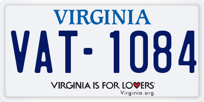 VA license plate VAT1084