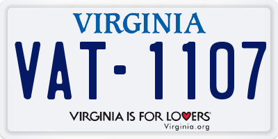 VA license plate VAT1107